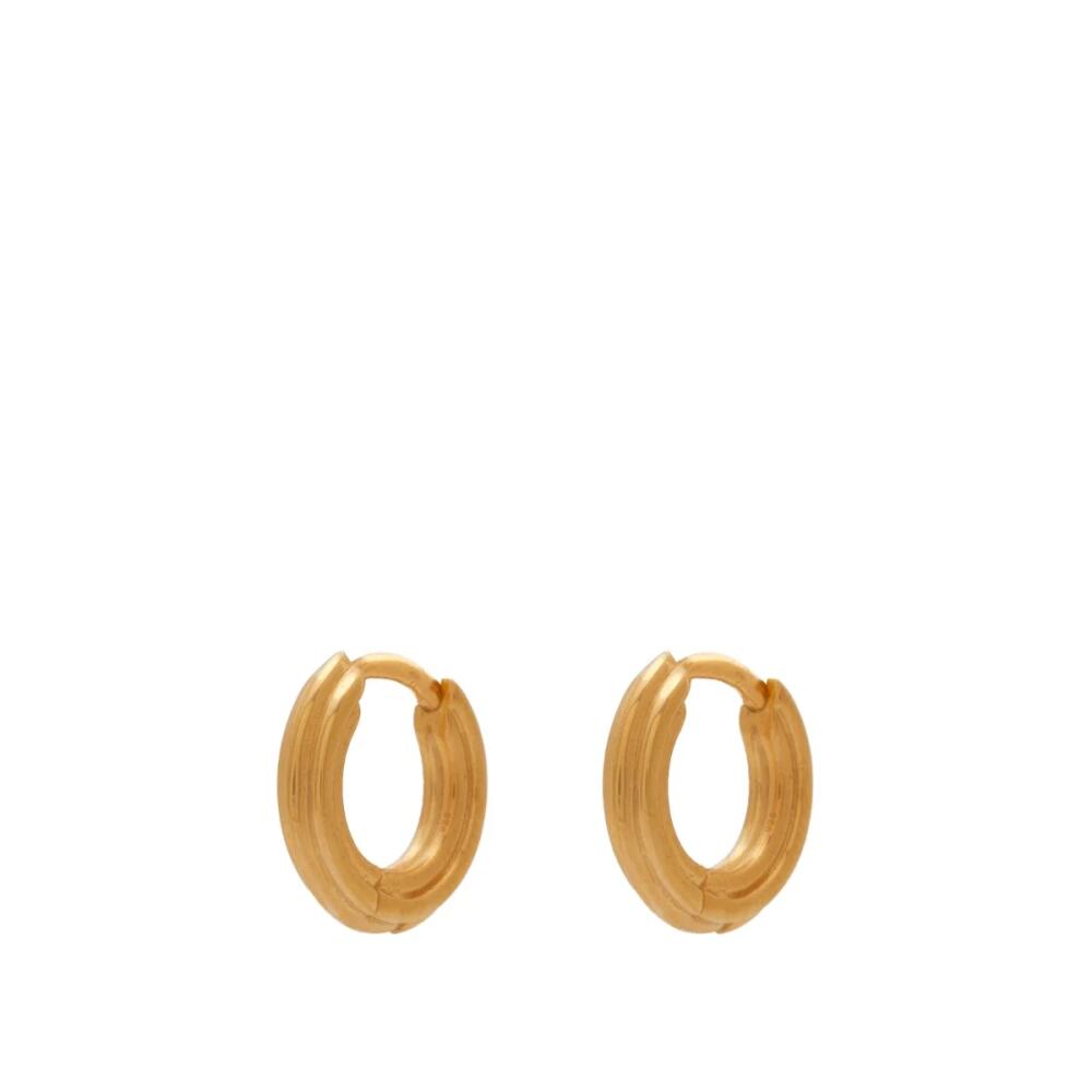 Missoma Women's Ridge Mini Hoop Earrings in Gold Cover