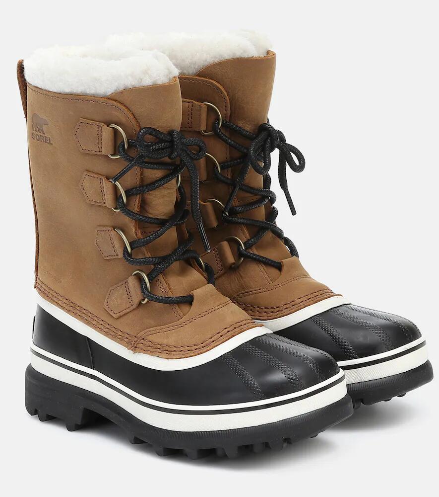 Sorel Caribou shearling and nubuck snow boots Cover