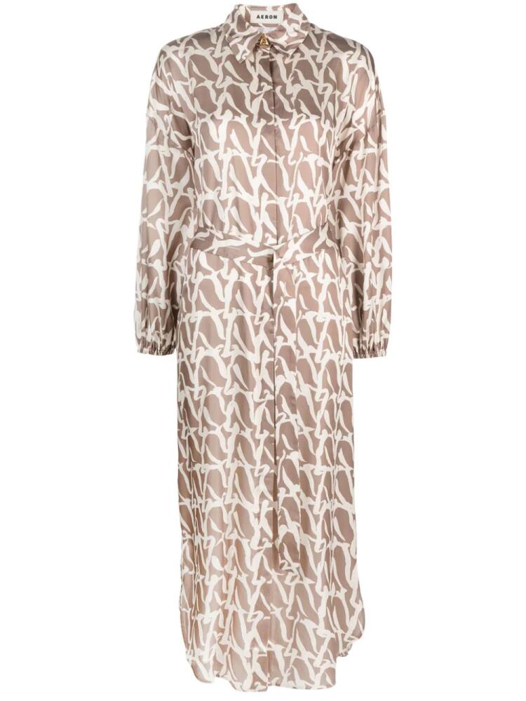 AERON Haywis A-monogram shirt dress - Brown Cover