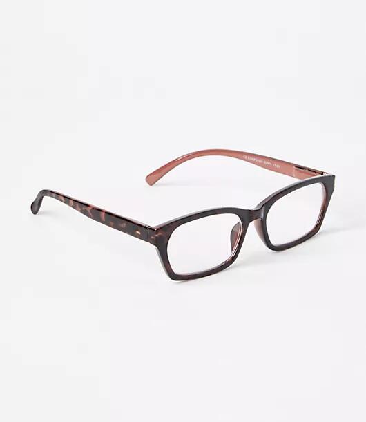 Loft Tortoiseshell Print Rectangle Reading Glasses Cover