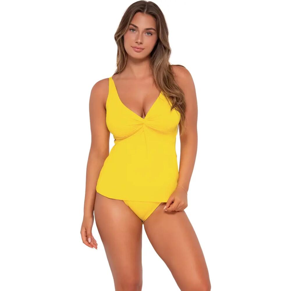 Sunsets Forever Tankini-40G/38H in Lemon Zest Sandbar Rib Cover