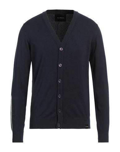 John Richmond Man Cardigan Midnight blue Viscose, Nylon Cover