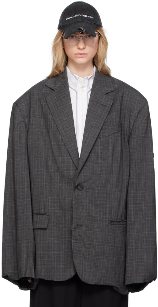 Balenciaga Gray Skater Tailored Blazer Cover