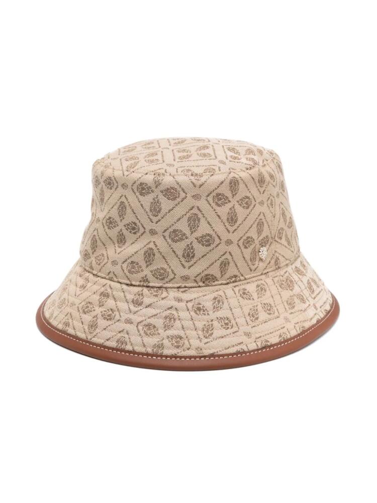 Helen Kaminski Nova pattern-jacquard bucket hat - Neutrals Cover