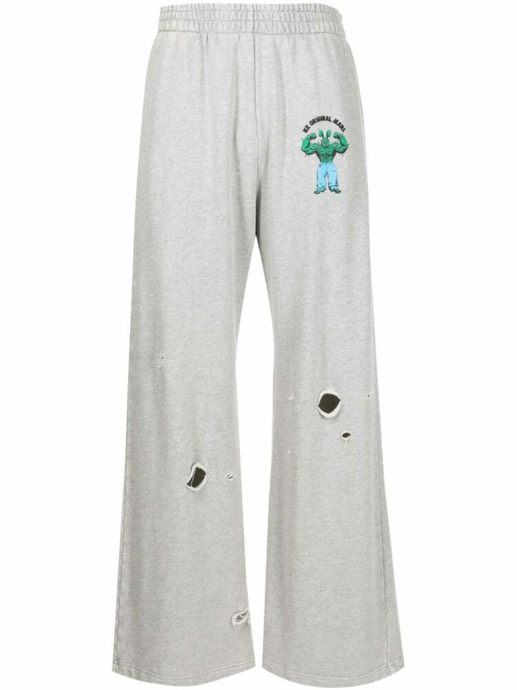 Natasha Zinko logo-print cotton track pants - Grey Cover