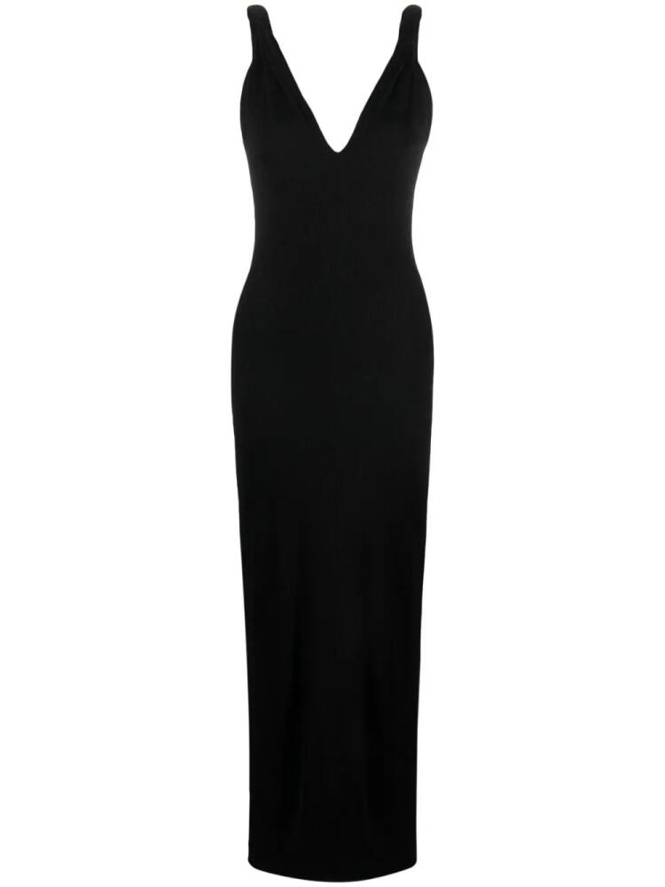 Givenchy V-neck stretch-jersey dress - Black Cover