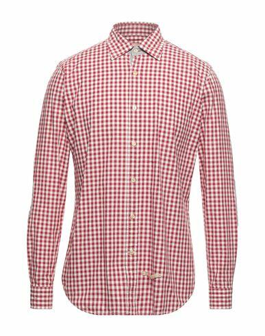 Tintoria Mattei 954 Man Shirt Brick red Size 15 ½ Cotton Cover