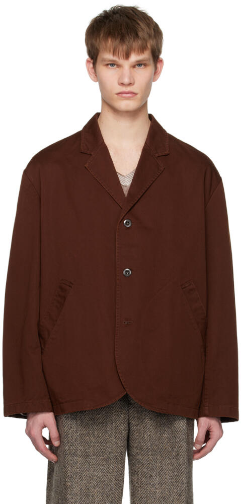 Acne Studios Brown Stonewashed Blazer Cover