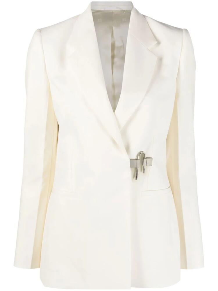 Givenchy slim-fit U-Lock buckle blazer - White Cover