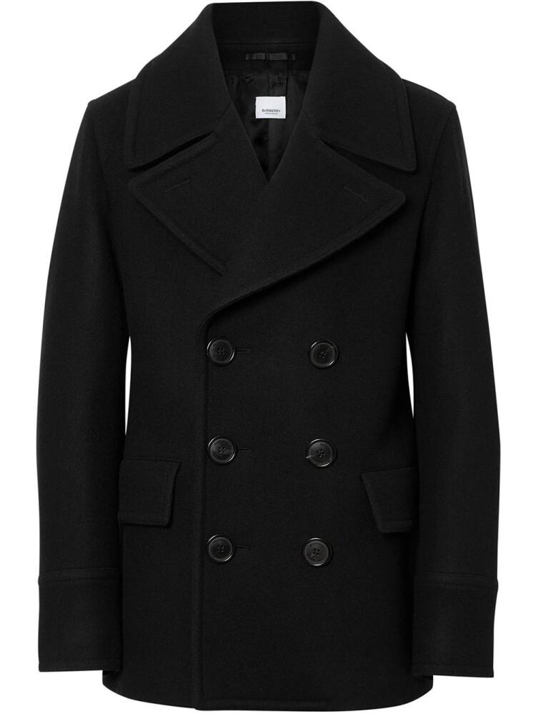 Burberry Wool Blend Pea Coat - Black Cover