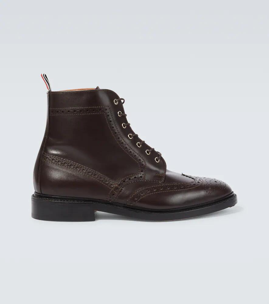 Thom Browne Leather lace-up brogue boots Cover