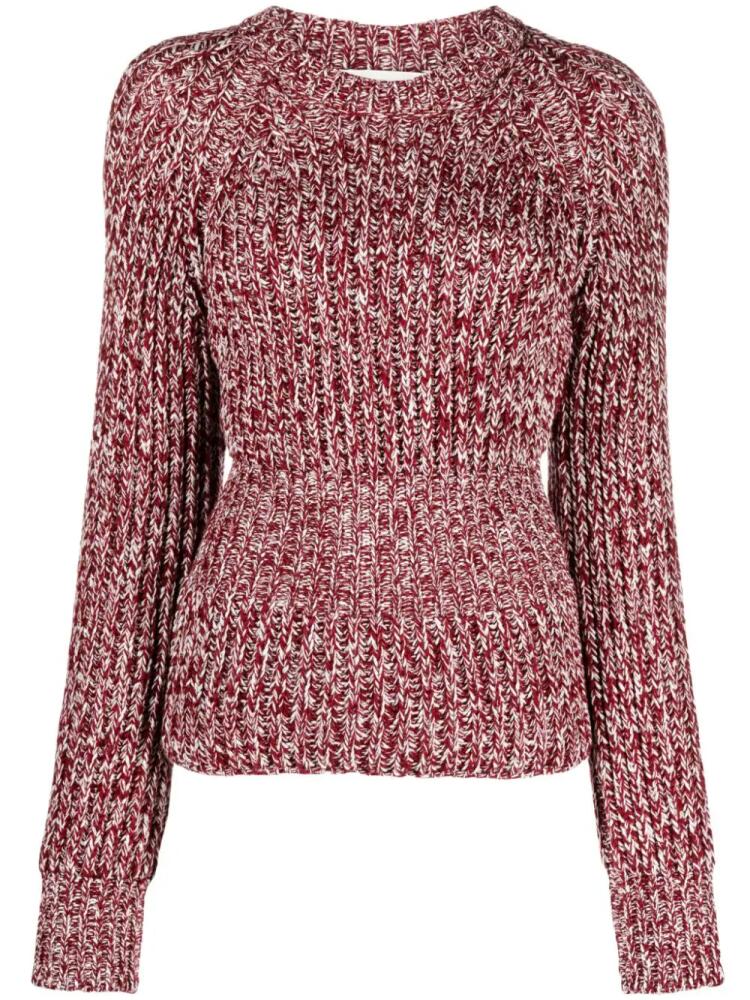 There Was One mélange effect virgin wool jumper - Pink Cover