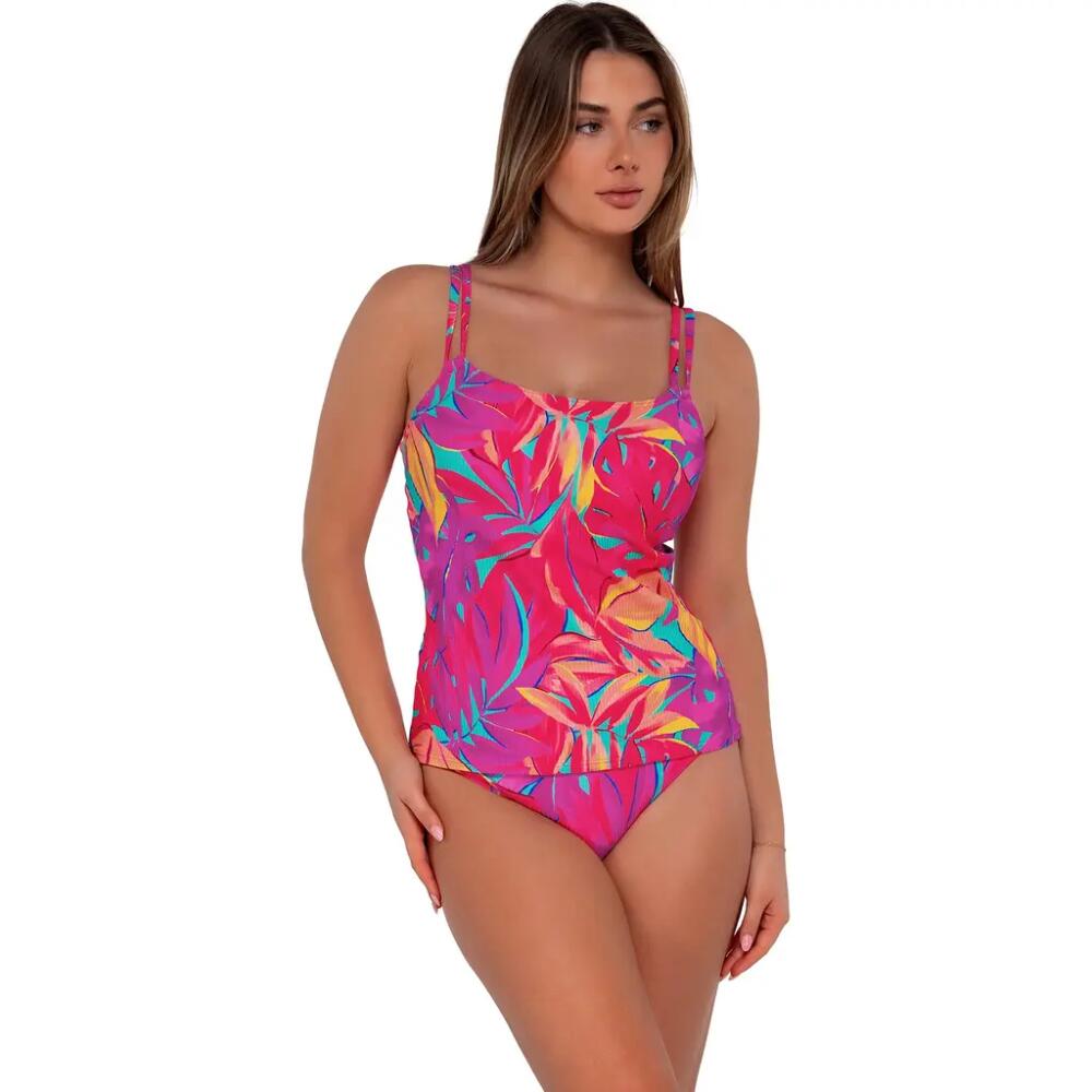 Sunsets Taylor Tankini-32D/34C in Oasis Sandbar Rib Cover