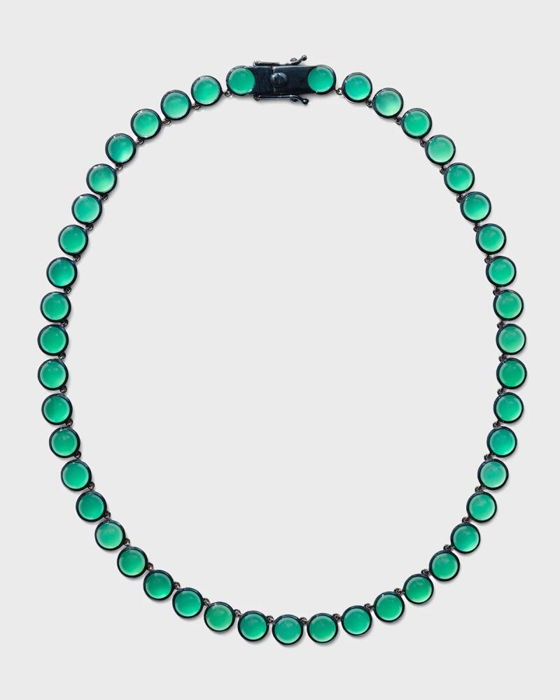 NAKARD Small Dot Riviere Necklace in Green Onyx Cover