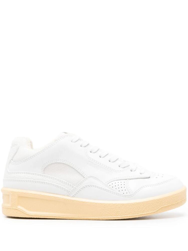 Jil Sander logo-debossed panelled sneakers - White Cover