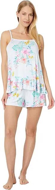 Tommy Bahama Sleeveless Short PJ Set (Stripe Floral) Women's Pajama Sets Cover