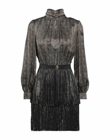 Elisabetta Franchi Woman Mini dress Black Silk, Acetate, Viscose, Polyester Cover