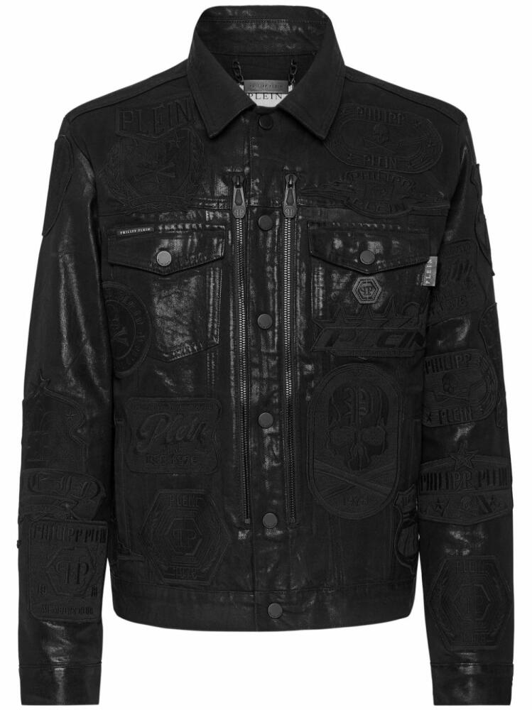 Philipp Plein zipped denim jacket - Black Cover