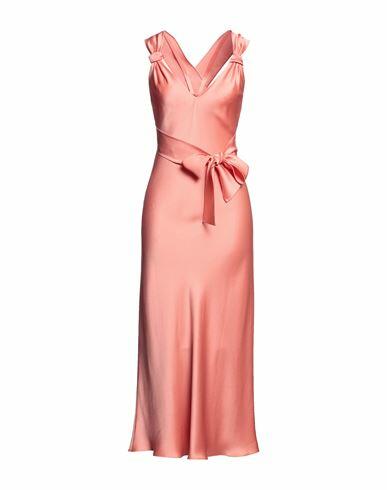 Max Mara Studio Woman Maxi dress Salmon pink Acetate, Viscose Cover