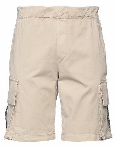 John Richmond Man Shorts & Bermuda Shorts Beige Cotton, Elastane Cover