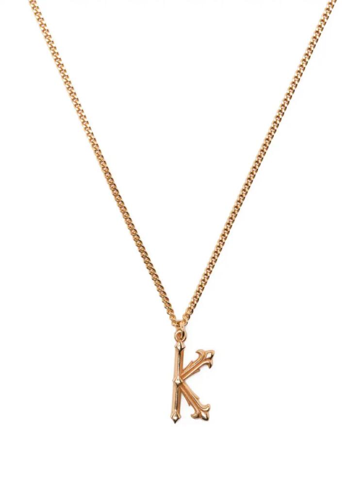 Emanuele Bicocchi K letter pendant necklace - Gold Cover