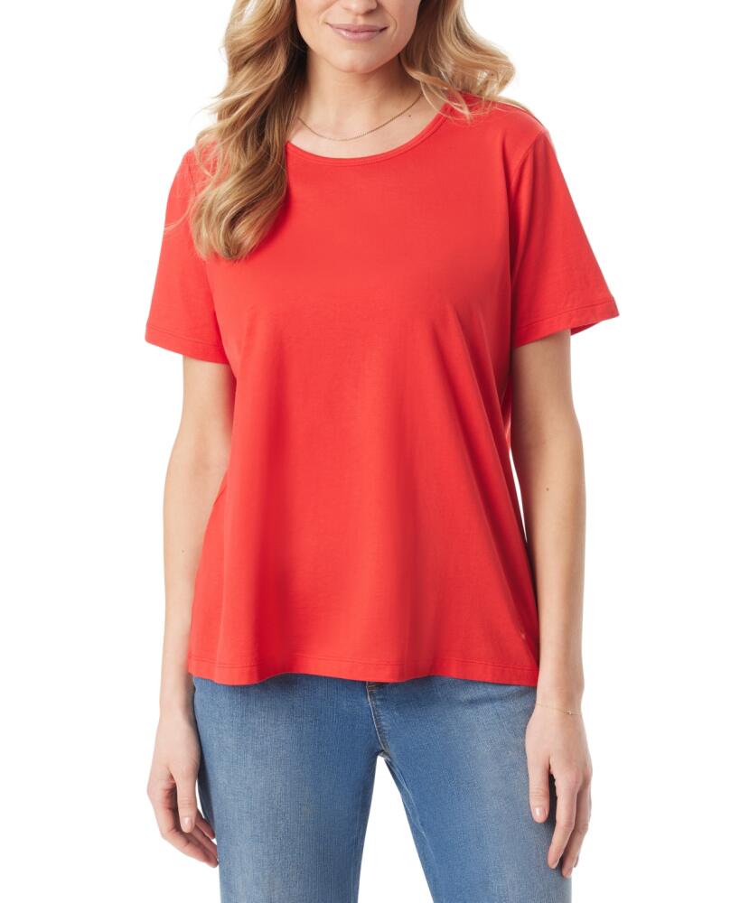 Gloria Vanderbilt Women's Amanda Crewneck T-Shirt - Red Poppy Cover