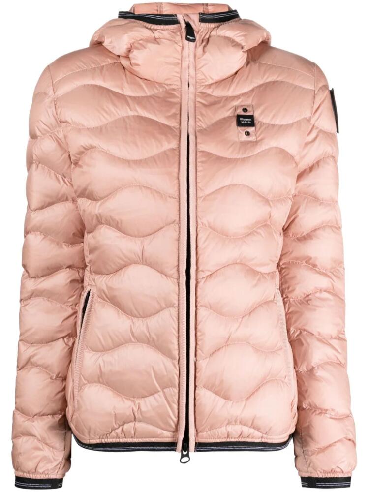 Blauer Camelia wave-quilted jacket - Pink Cover