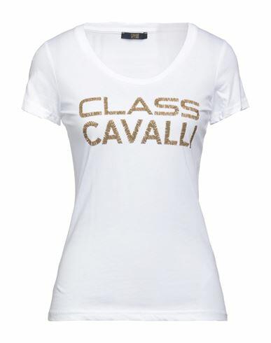 Cavalli Class Woman T-shirt White Cotton Cover