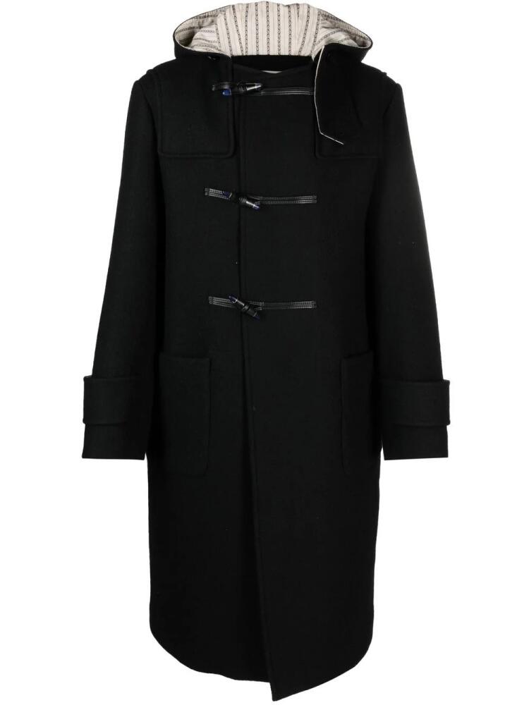 Wales Bonner Eternity hooded duffle coat - Black Cover