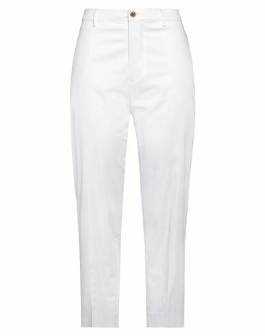 Berwich Woman Pants White Cotton, Elastane Cover