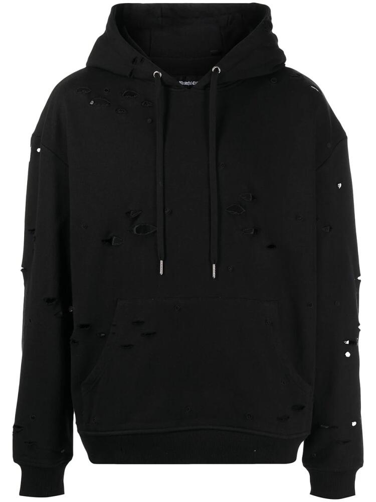 God's Masterful Children Galaxy ripped-detailed hoodie - Black Cover