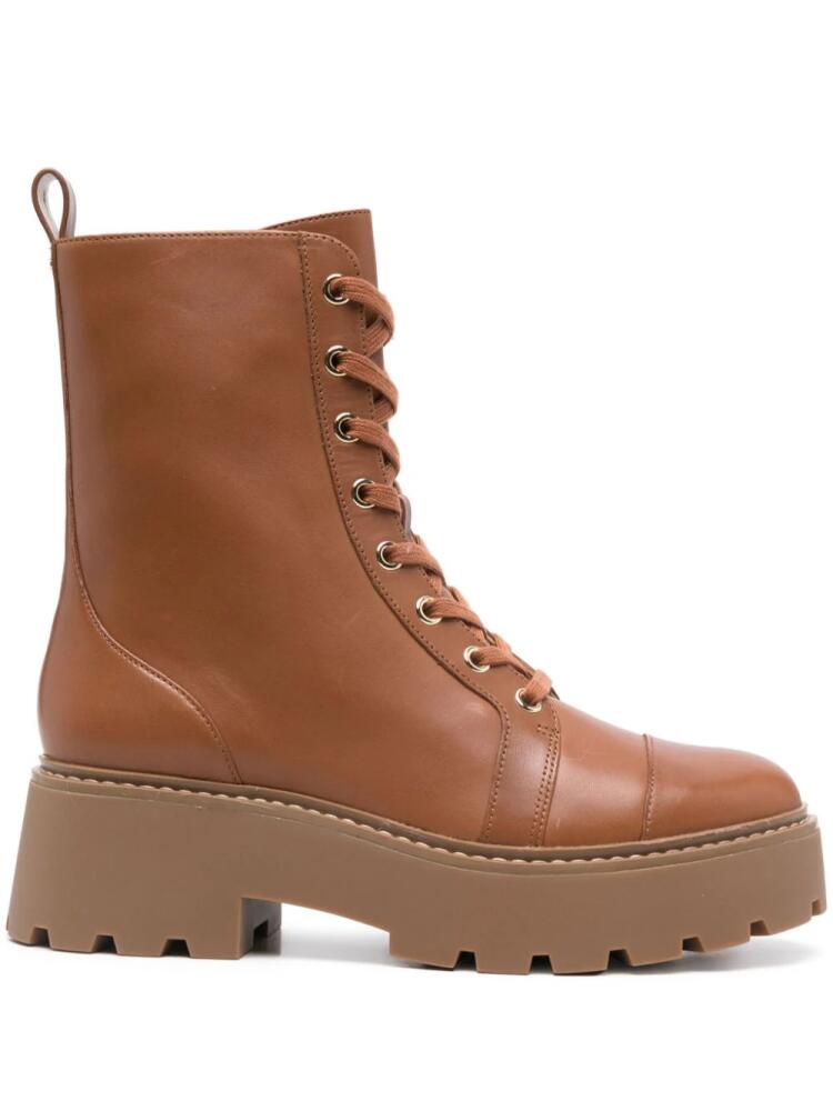 Michael Michael Kors leather combat boots - Brown Cover