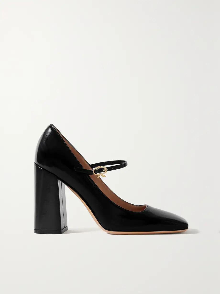 Gianvito Rossi - Nuit 95 Patent-leather Mary Jane Pumps - Black Cover