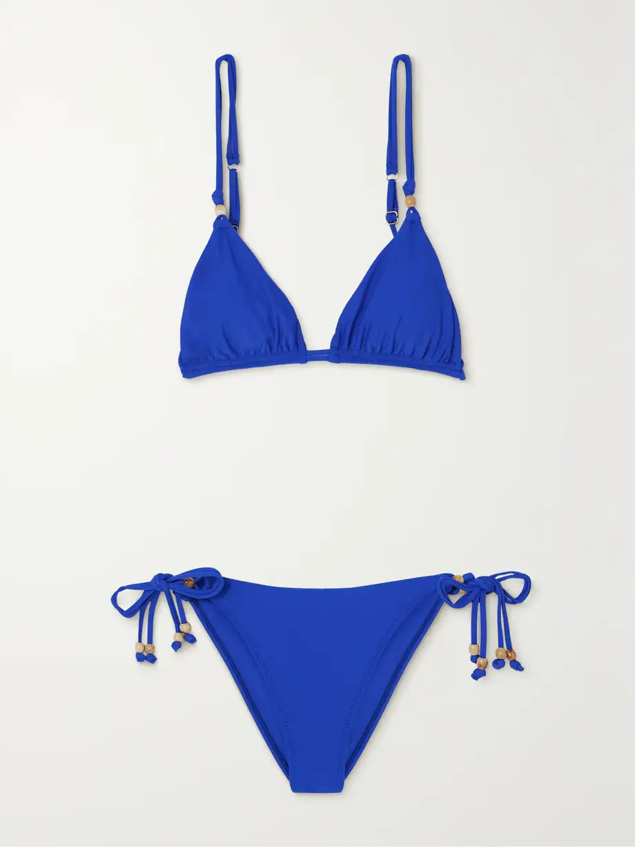 Faithfull - El Bajio And Dua Stretch-econyl Triangle Bikini - Blue Cover