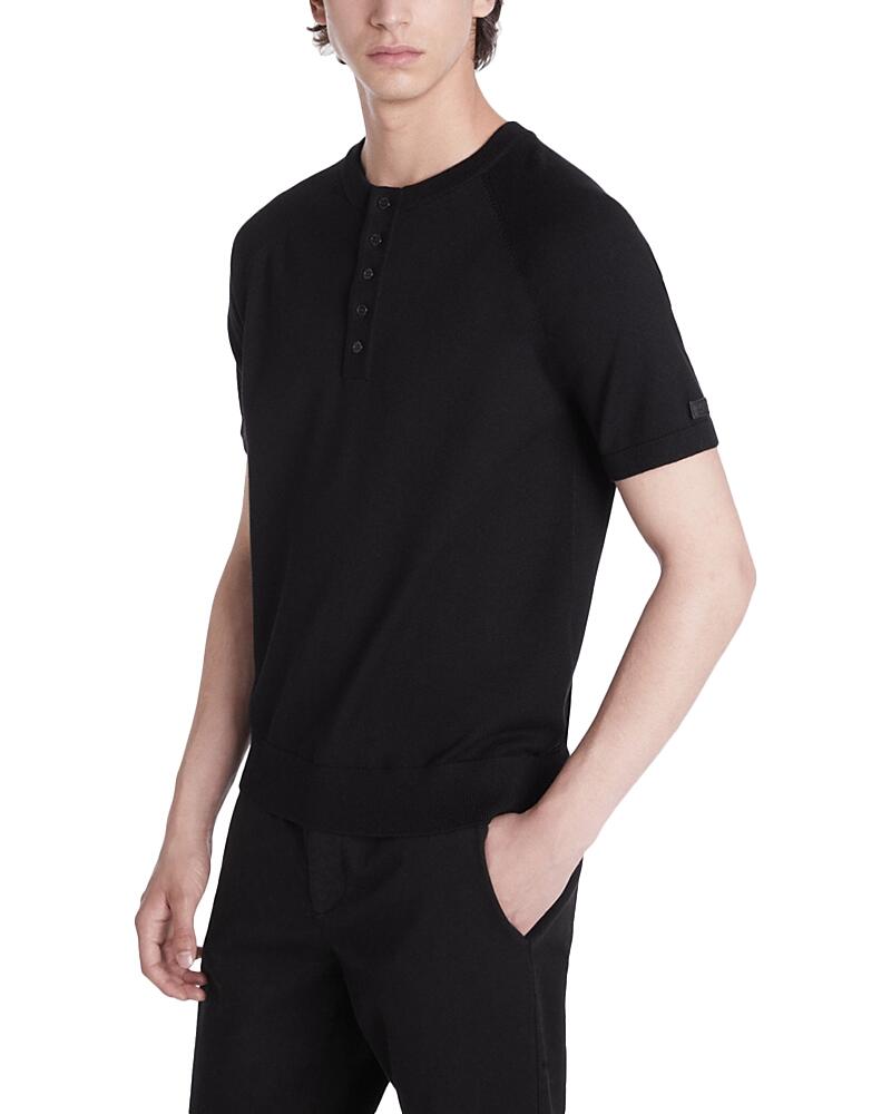 The Kooples Short Raglan Sleeve Henley Tee Cover