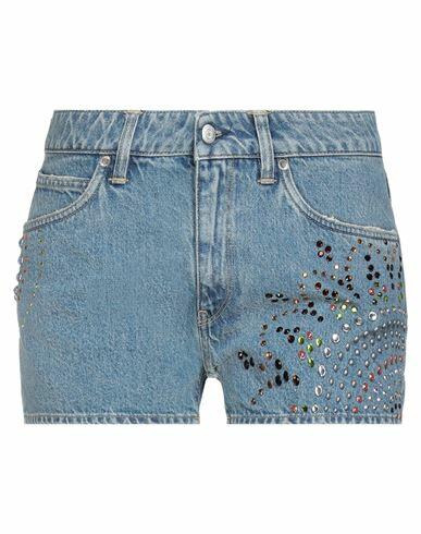 Golden Goose Woman Denim shorts Blue Cotton Cover