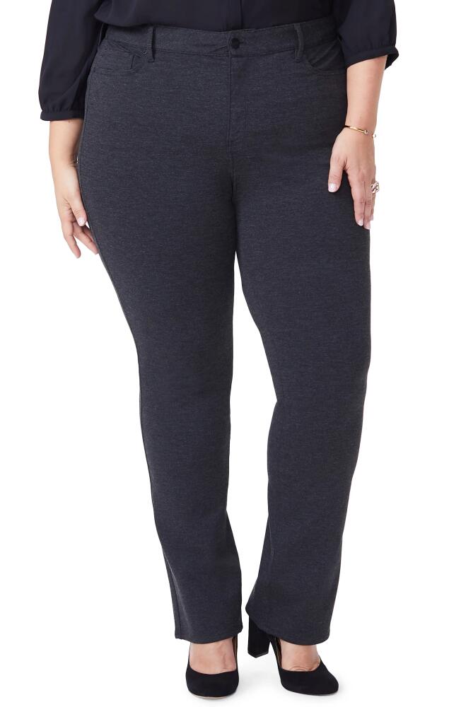 NYDJ Marilyn Straight Ponte Knit Pants in Charcoal Heathered Cover