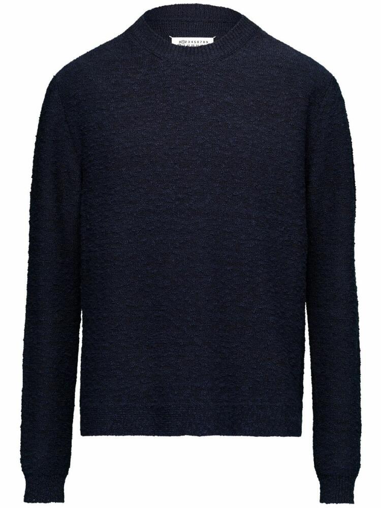 Maison Margiela Nostalgic bouclé-knit jumper - Blue Cover