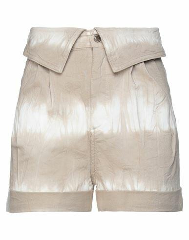 Stella Mccartney Woman Shorts & Bermuda Shorts Beige Cotton, Elastane Cover