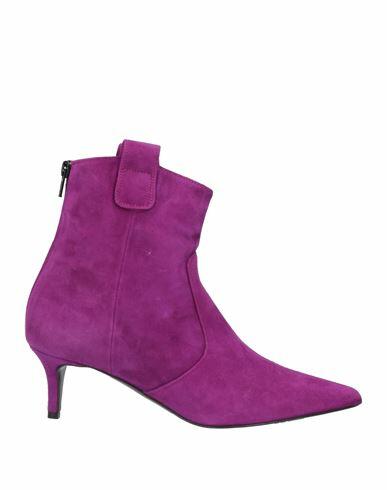 Marc Ellis Woman Ankle boots Mauve Soft Leather Cover