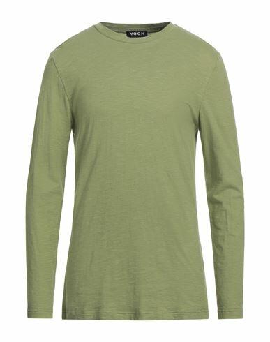 Yoon Man T-shirt Military green Cotton Cover