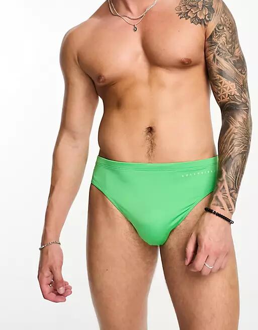 COLLUSION swim briefs in bright green Cover