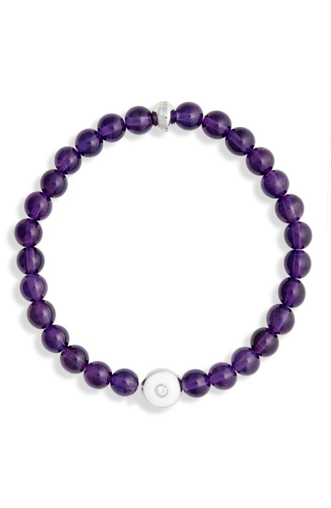 Anzie Boheme Purple Jade Beaded Stretch Bracelet Cover