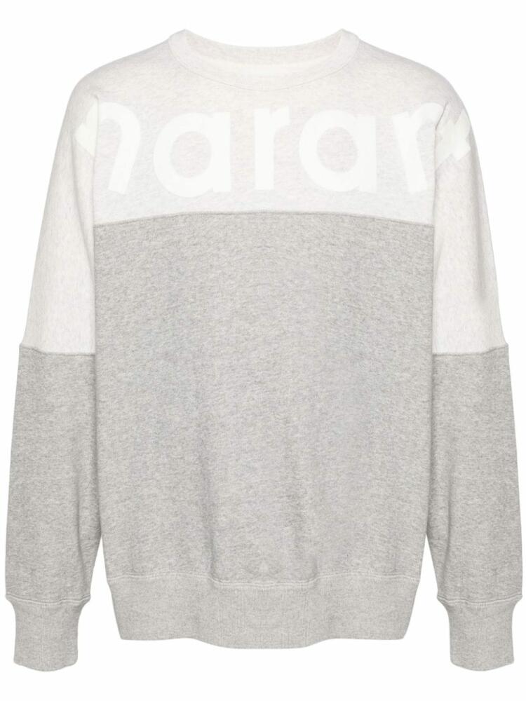 MARANT Howley flocked-logo sweatshirt - Grey Cover