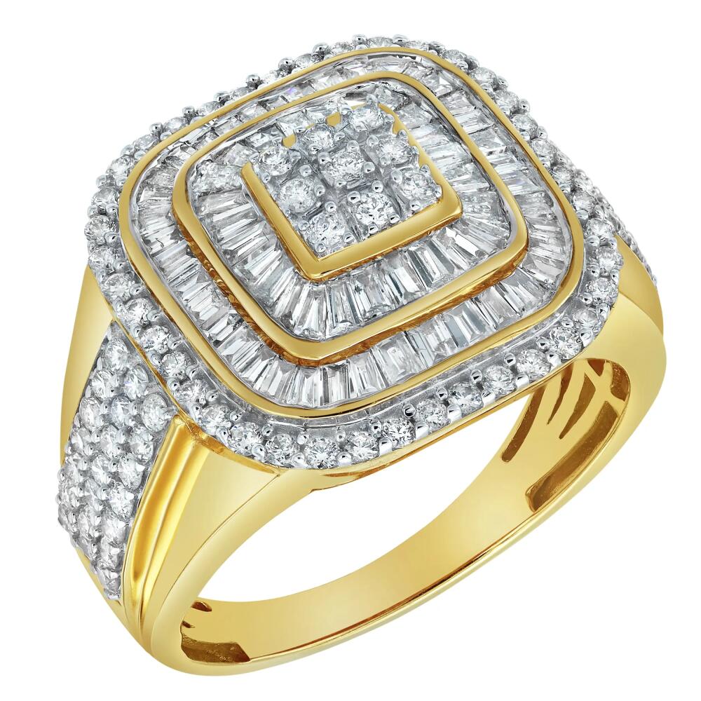 LuvMyJewelry Street King 14K Yellow Gold Diamond Men Statement Ring - 1.91ct. Cover