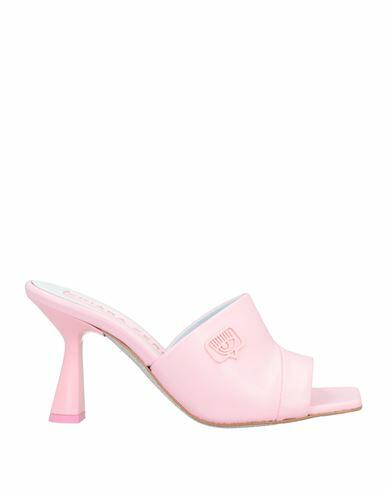 Chiara Ferragni Woman Sandals Pink Soft Leather Cover