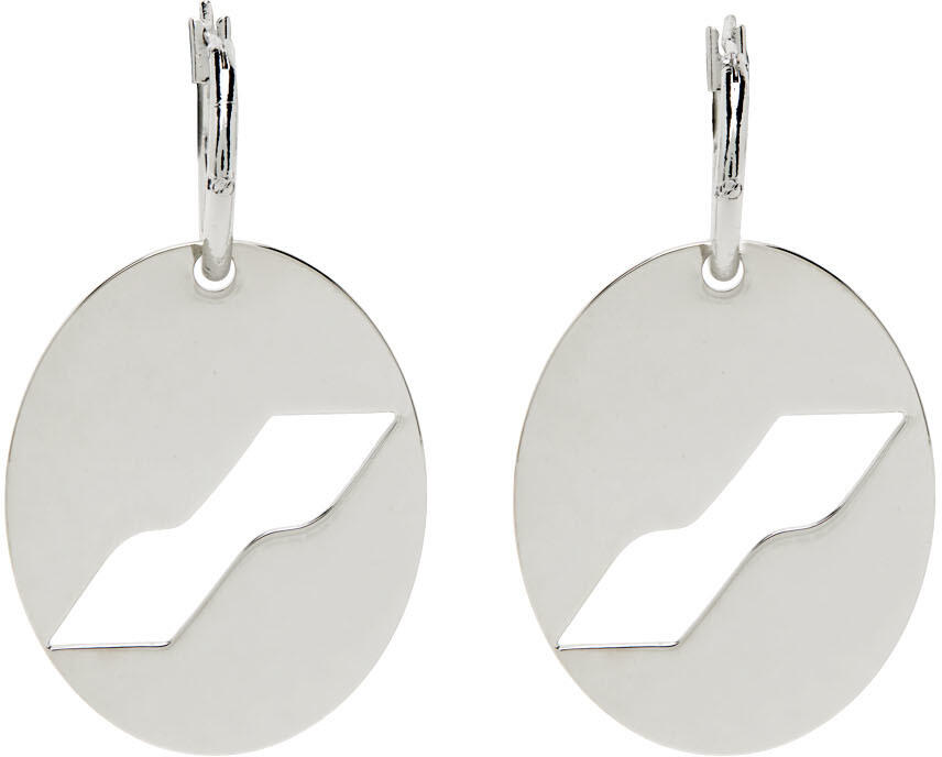 We11done Silver Logo Motif Earrings Cover