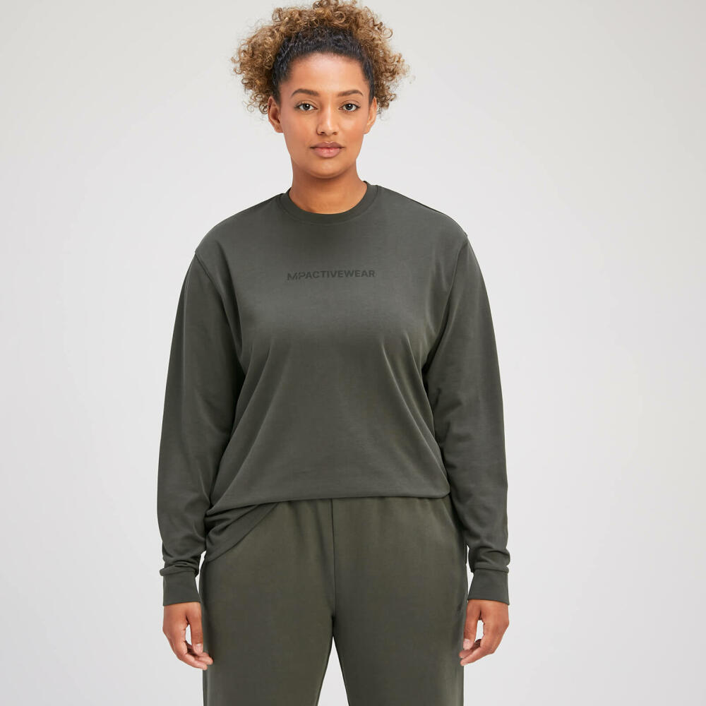 MP Women's Rest Day Oversized Long Sleeve T-Shirt - Taupe Green Cover