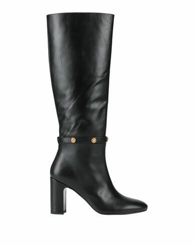 Versace Woman Boot Black Calfskin Cover