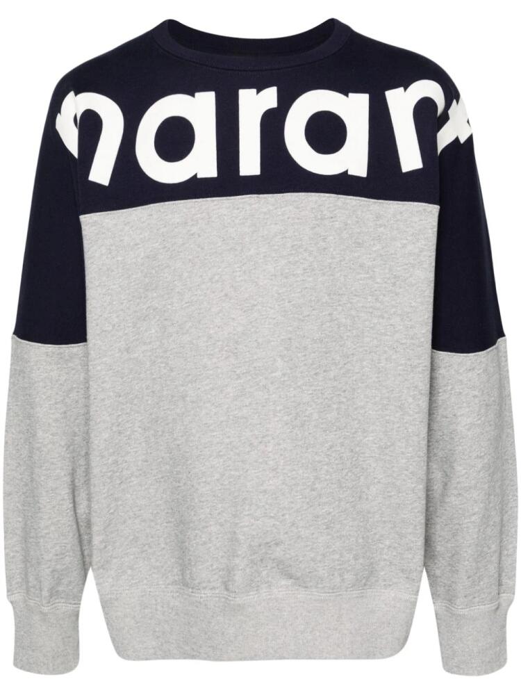 MARANT Howley flocked-logo sweatshirt - Grey Cover